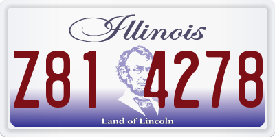IL license plate Z814278