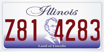IL license plate Z814283