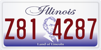 IL license plate Z814287