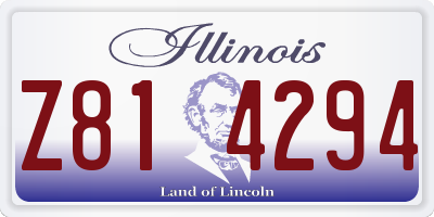 IL license plate Z814294