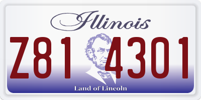 IL license plate Z814301
