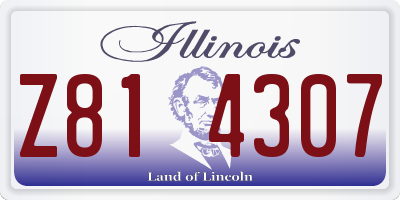 IL license plate Z814307
