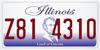 IL license plate Z814310