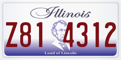 IL license plate Z814312