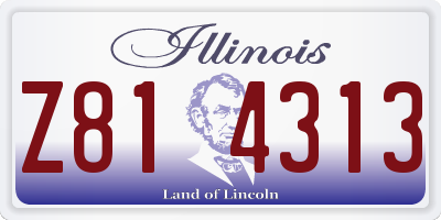 IL license plate Z814313