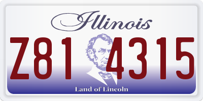 IL license plate Z814315