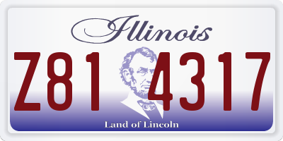 IL license plate Z814317