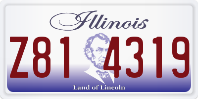 IL license plate Z814319