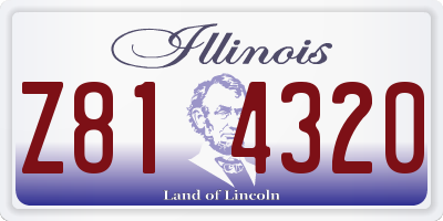 IL license plate Z814320