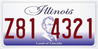 IL license plate Z814321