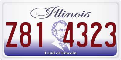 IL license plate Z814323