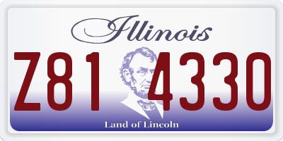 IL license plate Z814330