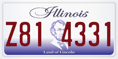 IL license plate Z814331