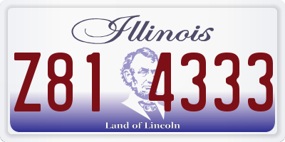 IL license plate Z814333
