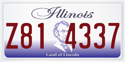 IL license plate Z814337