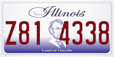 IL license plate Z814338