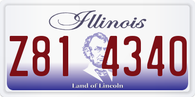 IL license plate Z814340