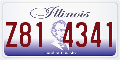 IL license plate Z814341