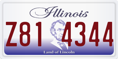 IL license plate Z814344