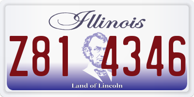 IL license plate Z814346