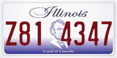 IL license plate Z814347