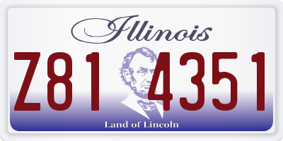 IL license plate Z814351