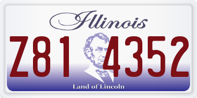 IL license plate Z814352