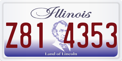IL license plate Z814353