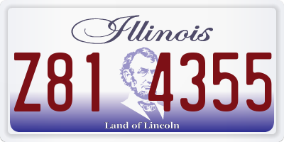 IL license plate Z814355