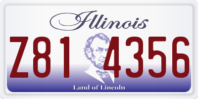 IL license plate Z814356