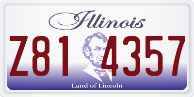 IL license plate Z814357