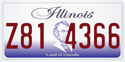 IL license plate Z814366