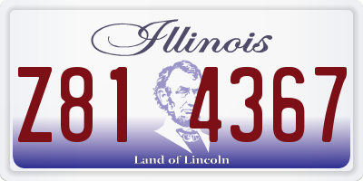 IL license plate Z814367