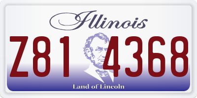 IL license plate Z814368