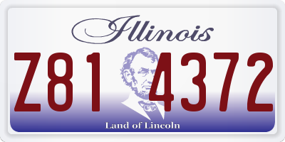 IL license plate Z814372
