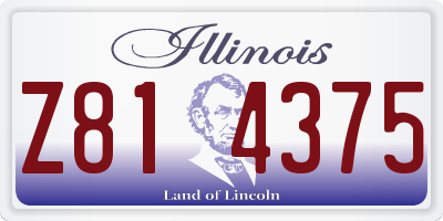 IL license plate Z814375