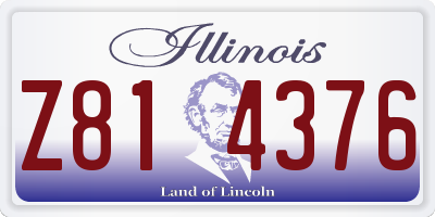 IL license plate Z814376