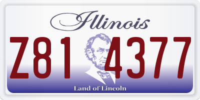 IL license plate Z814377