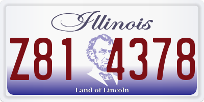 IL license plate Z814378