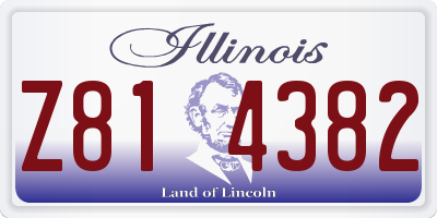 IL license plate Z814382