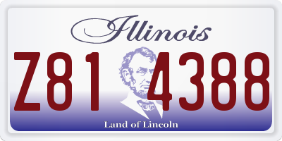 IL license plate Z814388