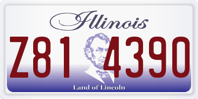 IL license plate Z814390