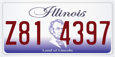 IL license plate Z814397