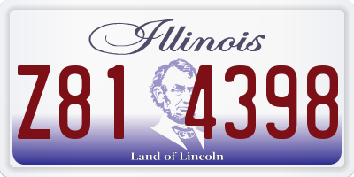 IL license plate Z814398