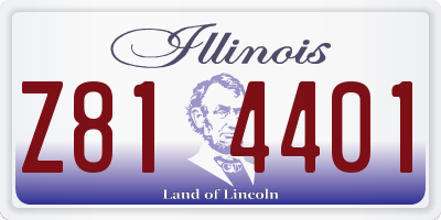 IL license plate Z814401