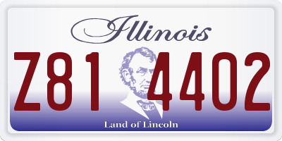 IL license plate Z814402