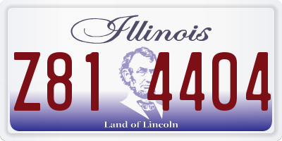 IL license plate Z814404