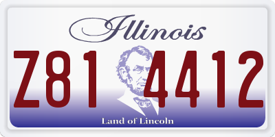 IL license plate Z814412
