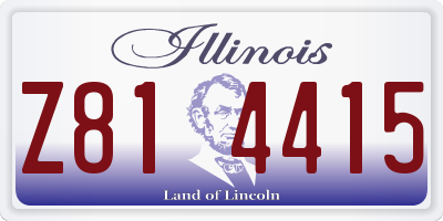 IL license plate Z814415