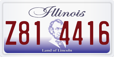 IL license plate Z814416